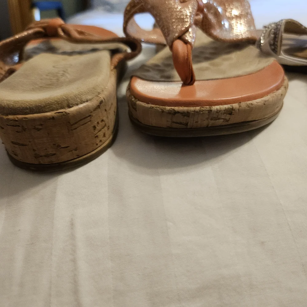Women's Cork Wedge Sandals - Picture 1 of 3